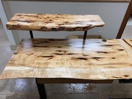 Live Edge Hickory Standing Sitting Desk WP1