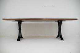River Dining Table With Walnut & Blue Epoxy 4