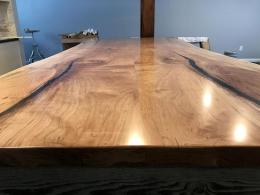 Live Edge Epoxy and Maple River Countertop