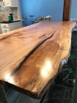 Live Edge Epoxy and Maple River Countertop 2