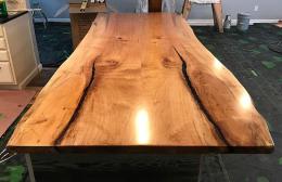 Live Edge Epoxy and Maple River Countertop 4