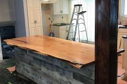 Live Edge Epoxy and Maple River Countertop 3x2