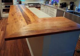 Rustic Oak Barn Wood Kitchen Countertop