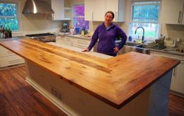 Rustic Oak Barn Wood Kitchen Countertop 4