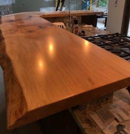 Live Edge Dark Maple Kitchen Countertop