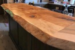 Live Edge Dark Maple Kitchen Countertop C