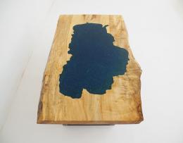 Spalted Maple Coffee Table With CNC of Lake Tahoe 1803 