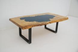 Spalted Maple Coffee Table With CNC of Lake Tahoe 1803 