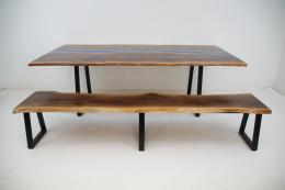 Matching Live Edge Table and Bench 1761 2