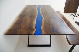 Matching Live Edge Table and Bench 1761 6