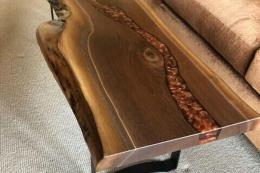 Copper Epoxy and Walnut River Coffee Table 3x2