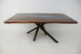 Live Edge Walnut Dining Table With CNC 1734 2