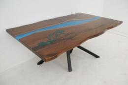 Live Edge Walnut Dining Table With CNC 1734 1
