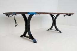 Live Edge Conference Table With LED Lights 1770 5