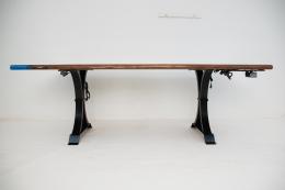Live Edge Conference Table With LED Lights 1770 6