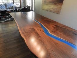Blue Epoxy River Dining Table 0014 4