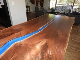 Blue Epoxy River Dining Table 0014 3