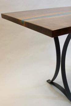 Teal Resin River Table 0015 2