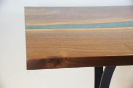 Teal Resin River Table 0015