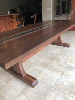 Gray Epoxy River Live Edge Dining Table 0016 2