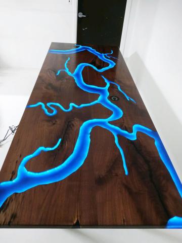 Ohio River CNC Dining Table With LED Lights 1503 2