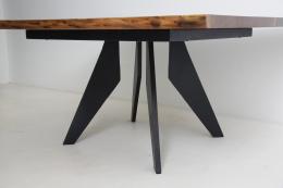 Live Edge River Table With Custom Base 1361 8