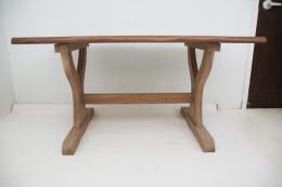 Small Walnut River Table With Embeded Model Cars & Lice