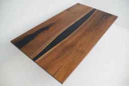 Walnut River Dining Table With Black Epoxy 1781 4