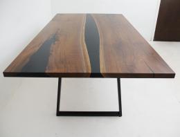 Walnut River Dining Table With Black Epoxy 1781 3