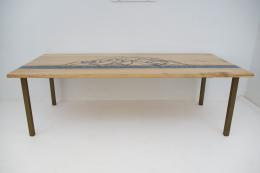 CNC of Mount Denali On Elm Dining River Table 1772 3