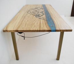 CNC of Mount Denali On Elm Dining River Table 1772 7