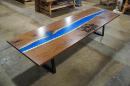Conference Table With CNC Logo and LED Lights 1795 13
