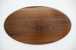 Oval Walnut Logo Sign 0024 2