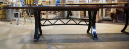 Walnut Conference Table With Steel Inlay 1794 5