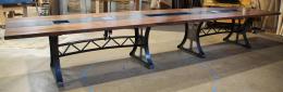 Walnut Conference Table With Steel Inlay 1794 3