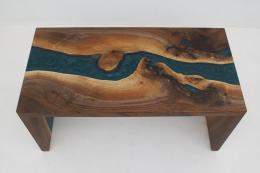 Double Waterfall Walnut Coffee Table 0025 5