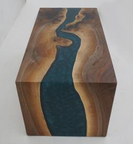 Double Waterfall Walnut Coffee Table 0025 2