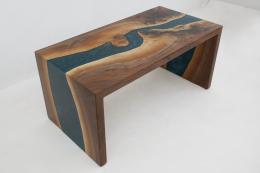 Double Waterfall Walnut Coffee Table 0025 1