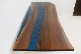 Live Edge Walnut & Epoxy Kitchen Island Top 1804 1