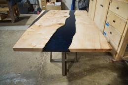 Maple Kitchen Table With Epoxy River 1828 2