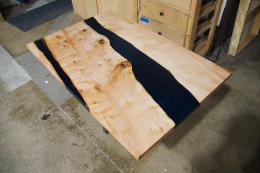 Maple Kitchen Table With Epoxy River 1828 6