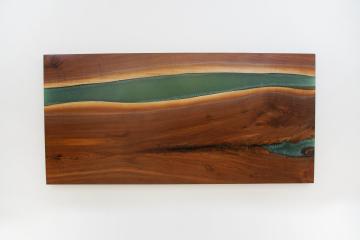 Epoxy Walnut Headboard
