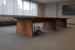 Live Edge Conference Table With CNC Logo 1817 6