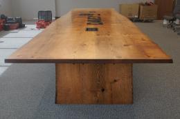 Live Edge Conference Table With CNC Logo 1817 5