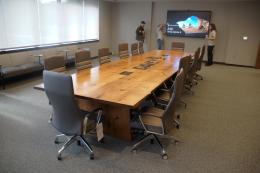 Live Edge Conference Table With CNC Logo 1817 1