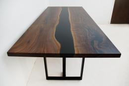 Walnut River Table With Black Epoxy 1853 3