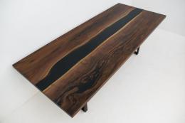 Walnut River Table With Black Epoxy 1853 6