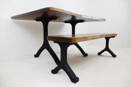 Small Walnut Table With Matching Bench 1835 8