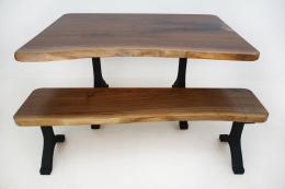 Small Walnut Table With Matching Bench 1835 3