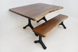 Small Walnut Table With Matching Bench 1835 1